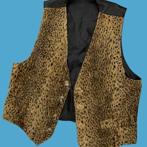 即完売 US 三軒茶屋 Fake Fur Leopard Zip Up Vest Leopard Faux Fur Vest | Talbots