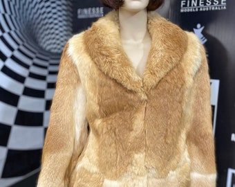 French Lapin Fur Crop Jacket