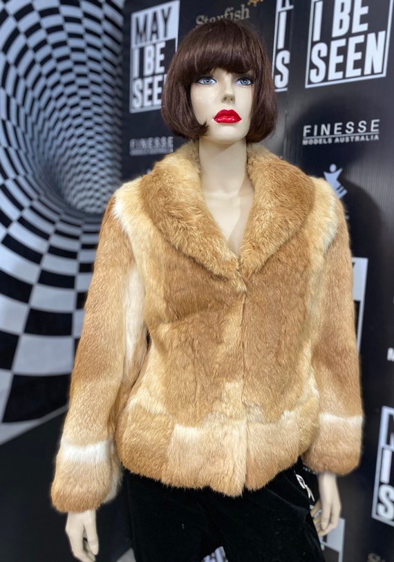 French Lapin Fur Crop Jacket - image 1