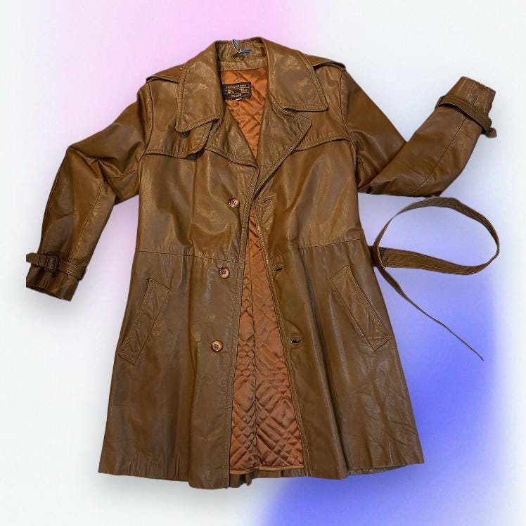 70年代ヴィンテージレザートレンチコート！レザートレンチコート