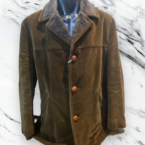 Vintage Corduroy Wool Lined Men’s Jacket Seventies Corduroy Jacket