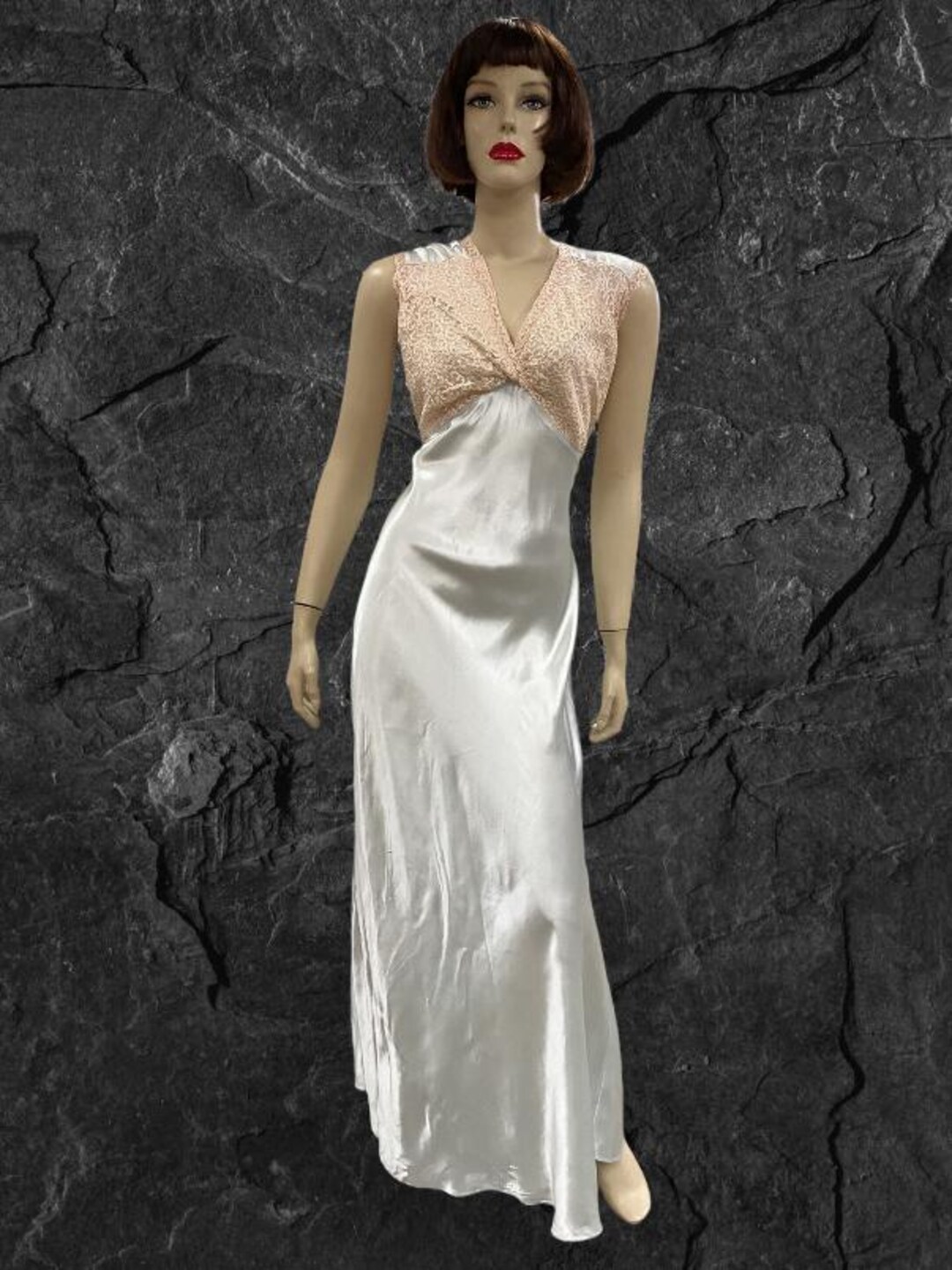 30,s Vintage Satin Night Dress Vintage Satin Slip Dress Etsy — free download