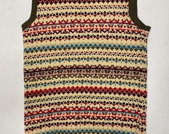 Peaky Blinders Sleeveless Vest !… 40,s Vintage Hand Knitted Wiol Vest