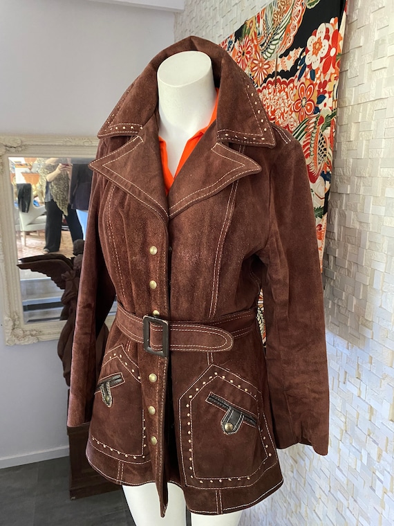 Vintage seventies suede Woodstock jacket