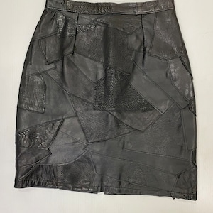 1980,s Patchwork Leather Mini
