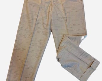 Vintage Hollywood-taillebroek uit de jaren 40!  Vintage jaren 40 geplooide broek met manchetten