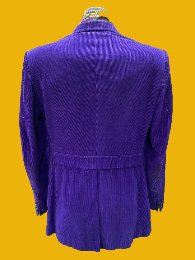 Purple Corduroy Vintage 70,s Mod Belt Back Jacket Carnaby St