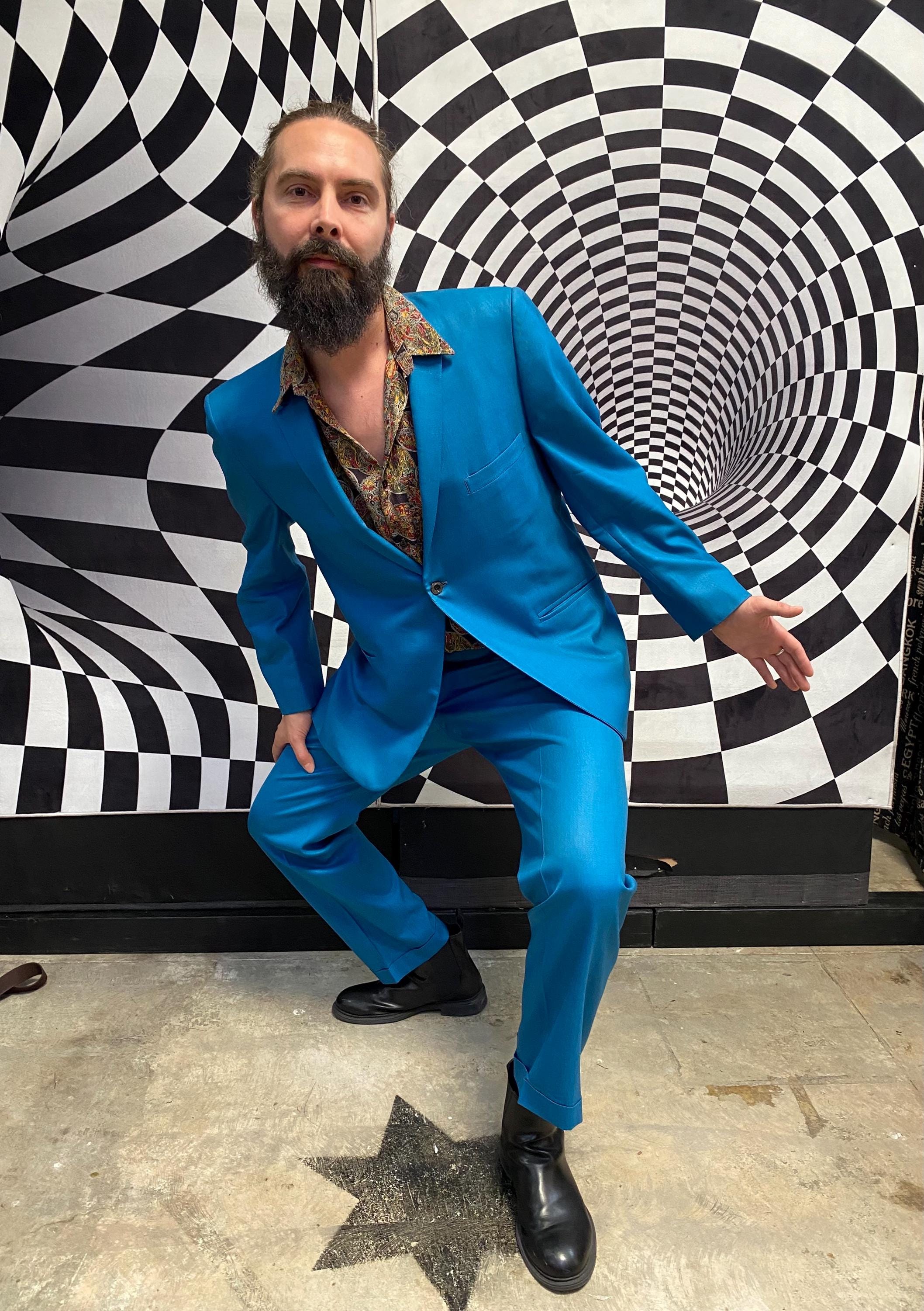 Outfit Miami Vice Style Shirt Blazer 80s Hollywood Fashion Mens