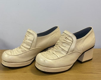 Vintage seventies mens platform disco pimp shoes