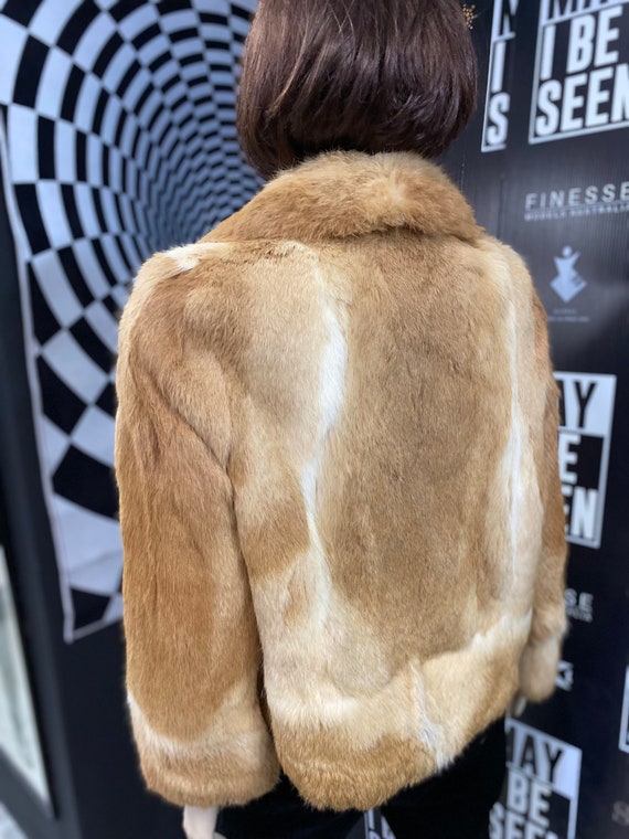 French Lapin Fur Crop Jacket - image 2