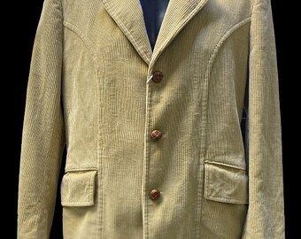 Wangyue Giacca da uomo in velluto a coste da uomo, stile casual, vintage, slim fit, con risvolto a tre bottoni, giacca sportiva, Arancione, XX-Small Wangyue Giacca da uomo in velluto a coste da uomo, stile casual, vintage, slim fit, con risvolto a tre bottoni, giacca sportiva, Arancione, XX-Small