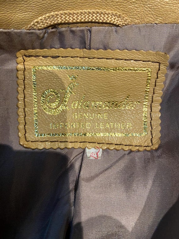 ジャケット・アウター Vnintage leather mods coat Vintage Black Vegan Leather Biker Jacket DAZZLING - Cloud9