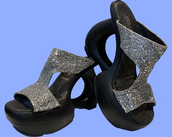 Vintage Disco Plateau Schuhe