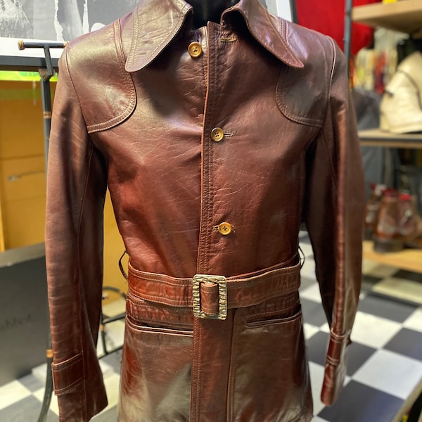 Authentic Carnaby St . Mod Leather Jacket