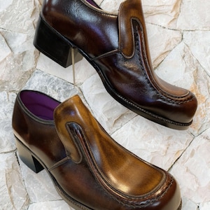Zapatos de plataforma Vintage Mod Julius Marlow de los años 70