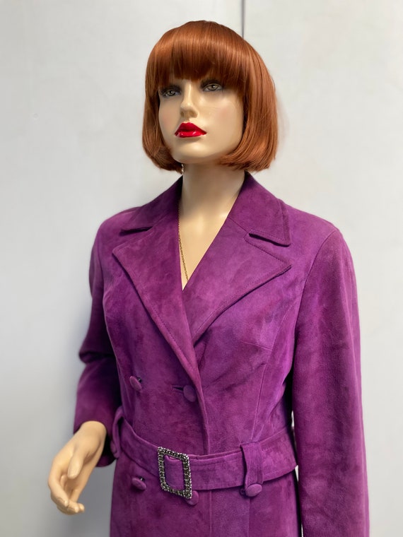 SOLD 60,s Vintage Mod Purple Suede Coat. Do not b… - image 6