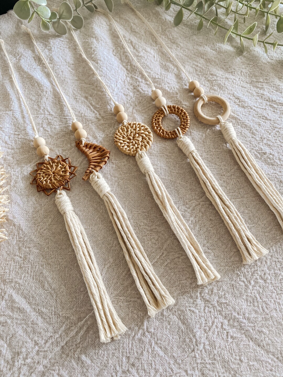 Boho Rear View Mirror Charm ESSENTIAL OIL DIFFUSER Rattan Etsy Australia