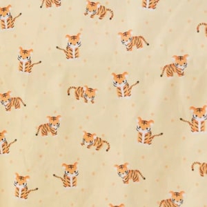 Little Tiger Made in Korea Plain Cotton 30 threads Fabric, Tiger Fabric for bag, table cloth, clothings by Half Yard