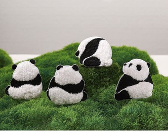 Patch appliqué panda, patch thermocollant à coudre complet, patchs panda animaux patchs thermocollants animaux