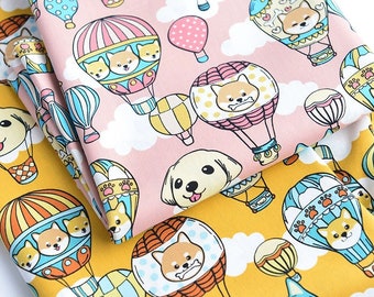 Shiba Inu dog and dogs Made in Taiwan Cotton Fabric, Dog  Fabric for bag and table cloth by Half Meter