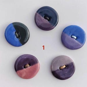 Retro Geometry theme 19 mm Handmade Porcelain Ceramic Buttons for Knitting, Sewing and crafting