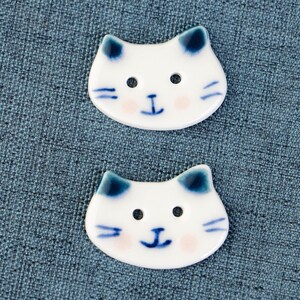 Kitten Cats Handmade Ceramic Buttons for Knitting, Sewing and Crafting ...
