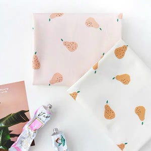 Yellow Pear Made in Korea Cottonvill Plain Cotton  for bag, table cloth, clothings by Half Yard