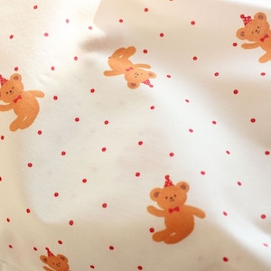 Yellow bear Good Quality Made in Korea  Cotton Fabric by Half Meter