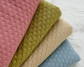 Swiss Dot Jacquard Cotton Fabric | Snow Dot Embroidered Cotton | Doll & Baby Clothes Fabric | DIY Sewing Craft Fabric | Sold by Half Meter