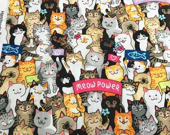 Massive Cats Cartoon Cute Fabric,  Print Cat Pattern Cotton Fabric, Cat  Fabric, Cat Love Fabric, Cat Fabric by Half Meter