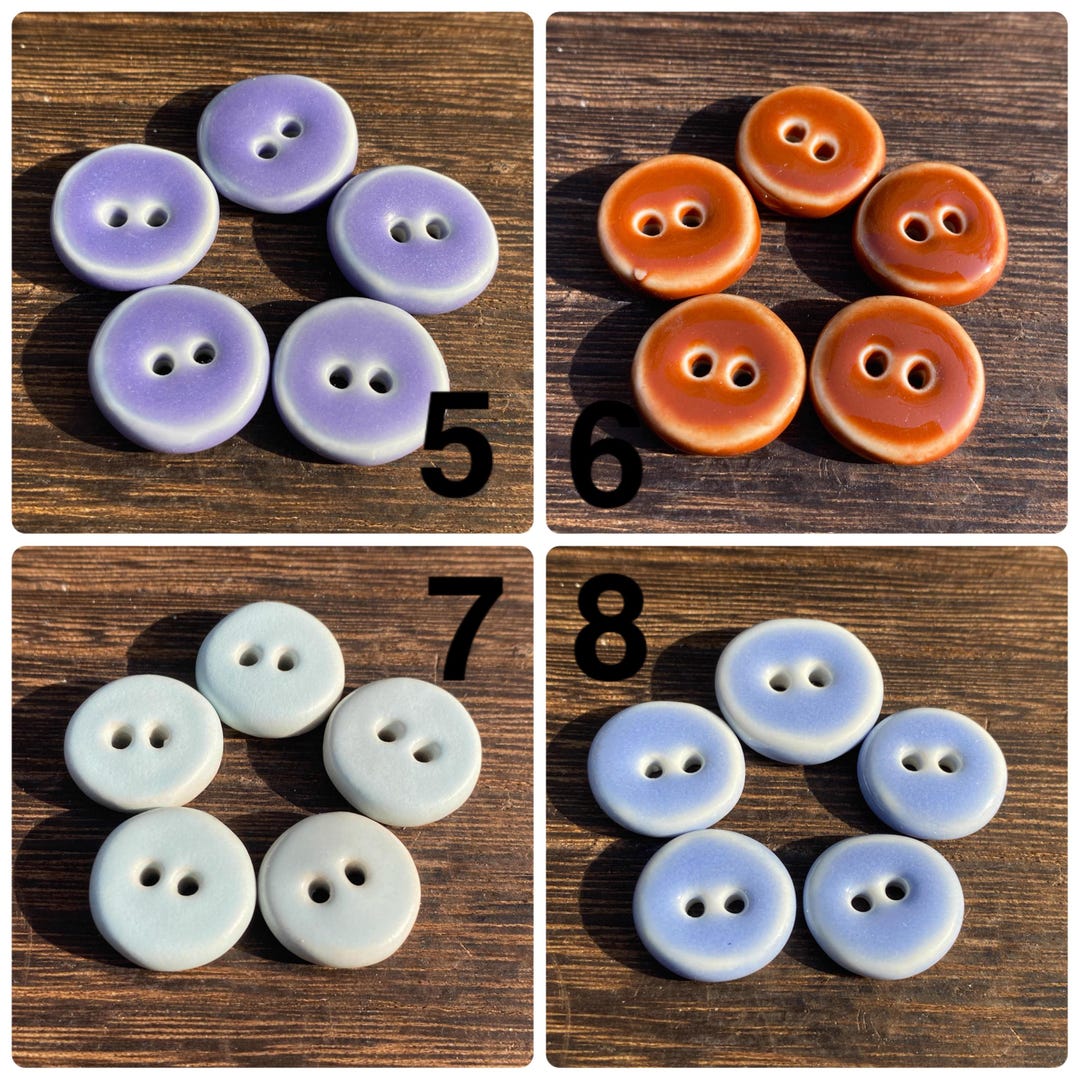 Ceramic Handmade Multi Colour Five 5 Buttons Handmade Ceramic Buttons ...