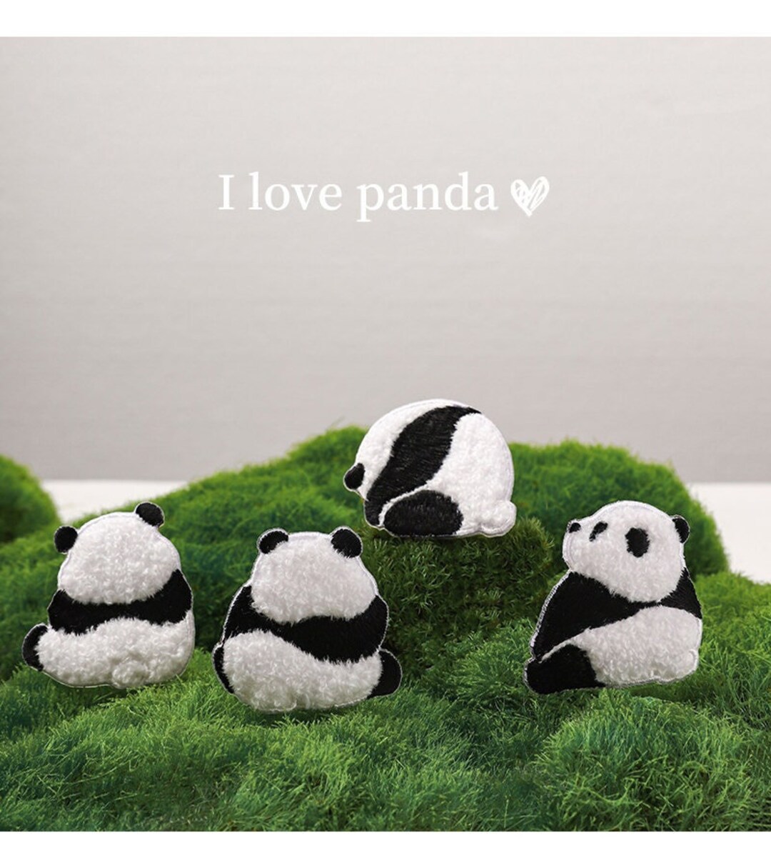 Panda Applique Patch, Patch Iron on Sew on Full Embroidered Patch ...