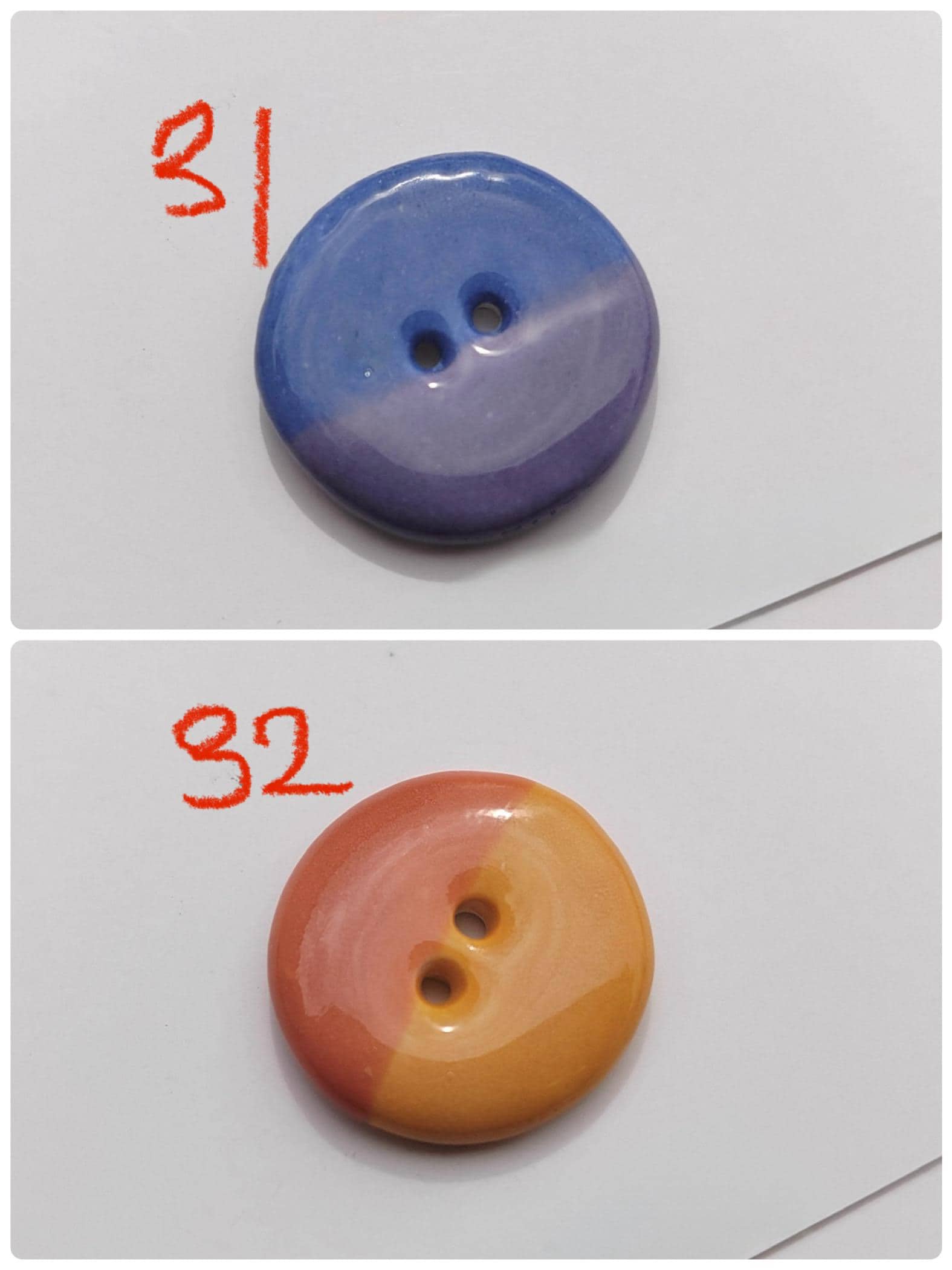 カラフルなセラミックボタン 19 mm 手作り磁器セラミックボタン 編み物