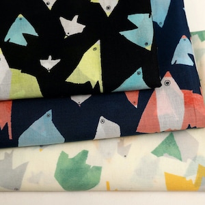 Little Bird Made in Japan Plain Cotton fabric for bag, table cloth, clothings by Half Yard