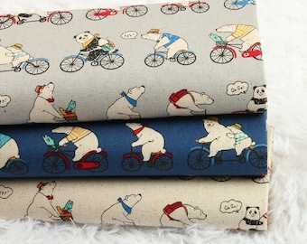 Polar Bear Made in Taiwan Thick Cotton Fabric by Half Meter