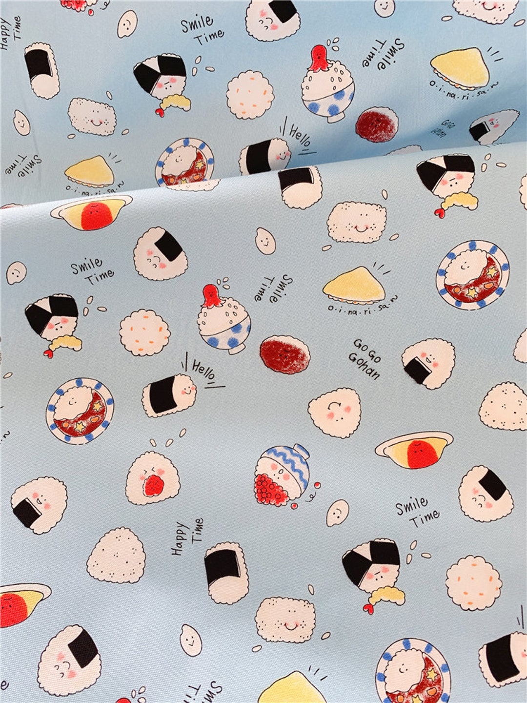 Japanese Rice Ball Sushi Made in Japan KOKKA Fine Canvas Oxford Fabric ...