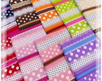 Cute Home Fabric Patchwork Pattern Made in Japan KOKKA Plain Cotton Fabric by Half Meter