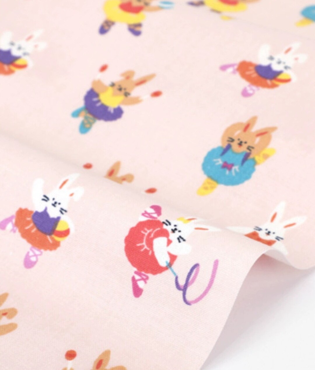 Pink Blush Rabbit Ballet Made in Korea Dailylike 20 Threads Cotton ...