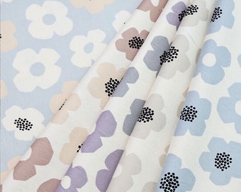 Designer Floral Flower Made in Japan KOKKA Fine Canvas Fabric by Half Yard