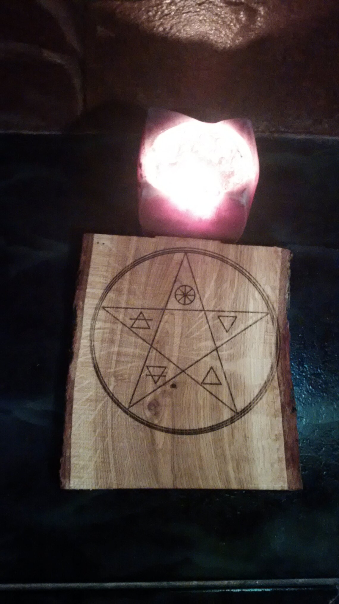 Pentacle Pentagram Crystal Grid Sacred Geometry Wood Altar | Etsy