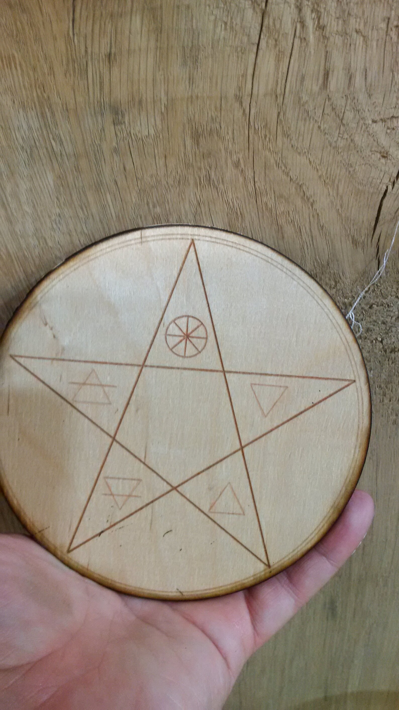 Pentacle Pentagram Crystal Grid Sacred Geometry Wood Altar | Etsy