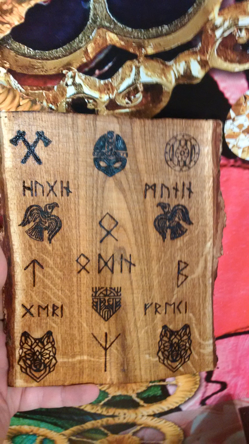 Norse wall plaque Odin Thor Loki Vegvisir Viking Compass Etsy