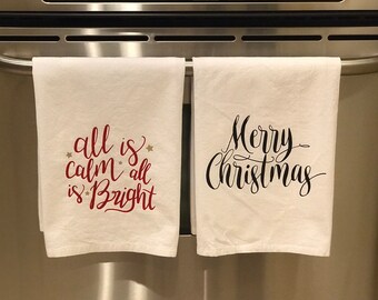 Christmas tea towels