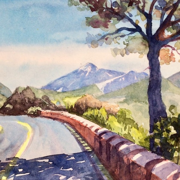 Original watercolor painting. Tenerife