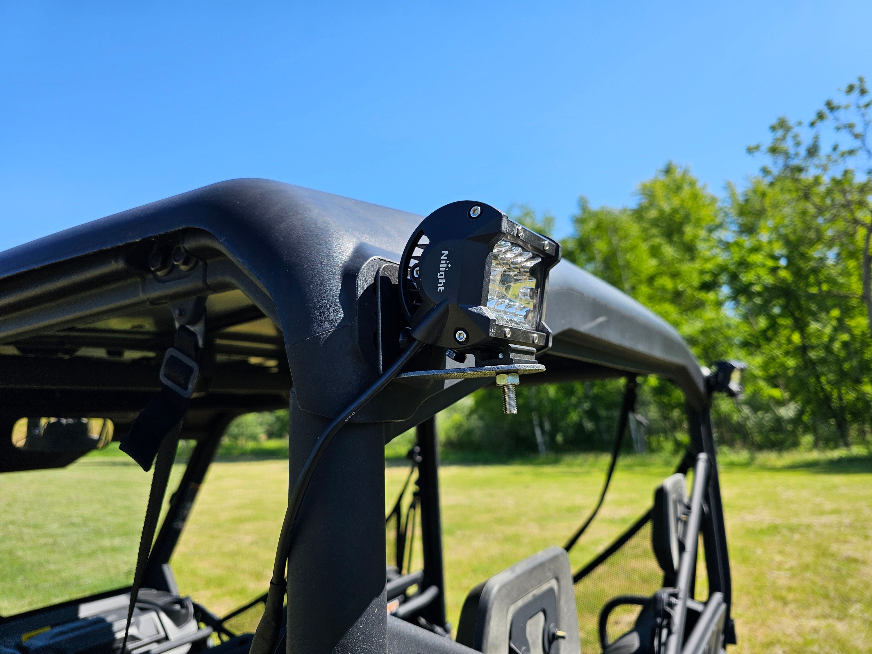 21ST 52" Curved LED Light Bar & Over-Roof Mount Bracket Kit For 2016+ Can-Am Defender With Pro Fit Cage
