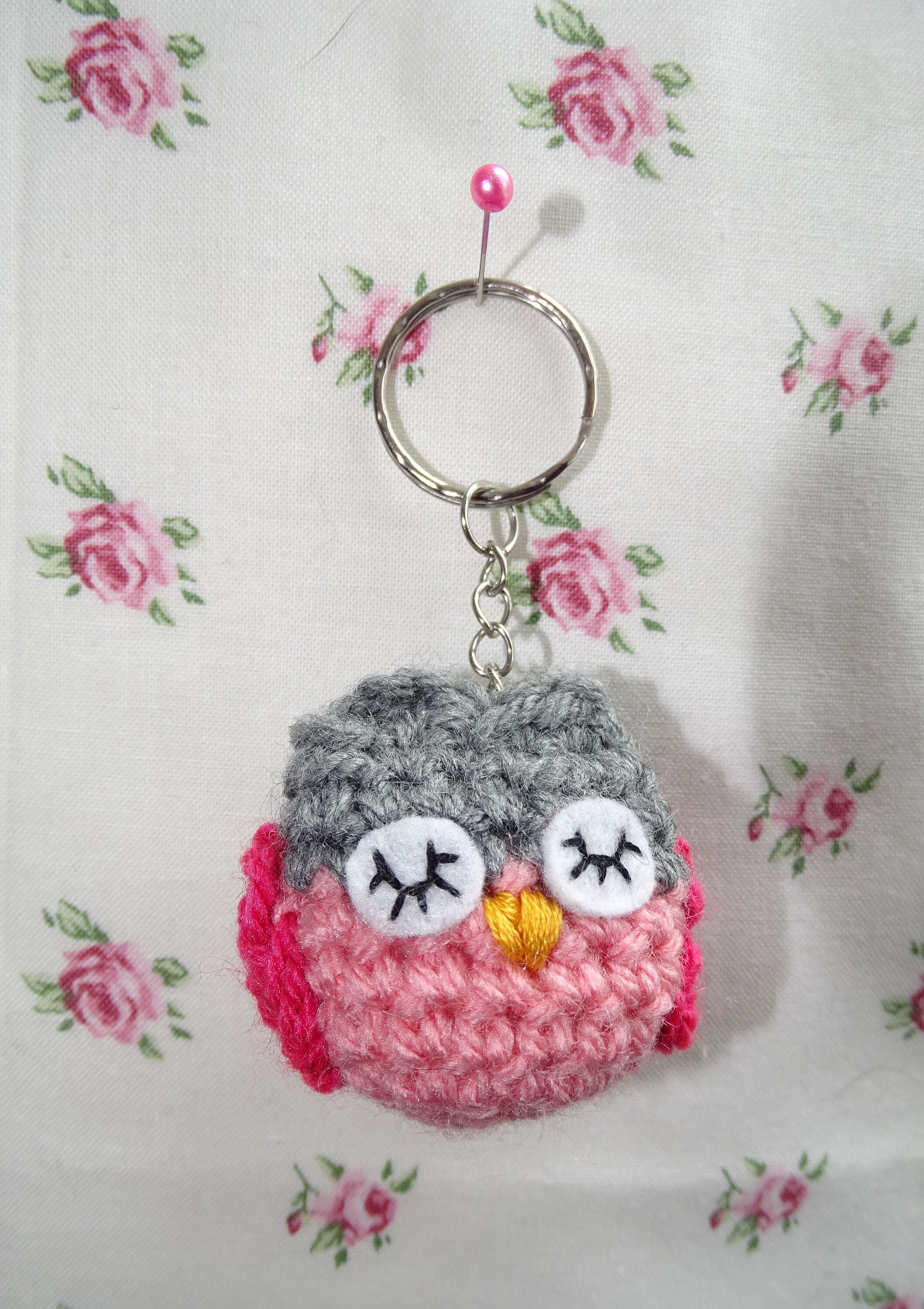Handmade Crochet Owl Keyring Key Chain Etsy Canada