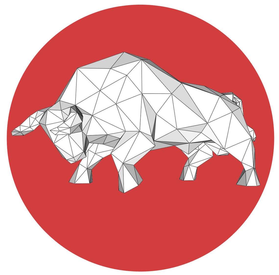 Bull Paper DIY Template Wall Trophy Papercraft Pepakura PDF Etsy