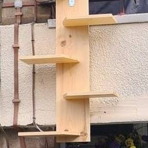 Large 4 Step Outdoor Wall Mounted Cat Steps Etsy