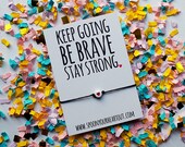 Stay Strong Bracelet Keep Going Bracelet, Spoonie, Friendship Bracelet, Be Brave, Wish Bracelet, Courage Bracelet, Missing You, Letter Box