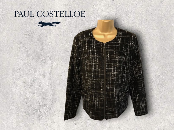 Zip Wool Blend Jacket UK 